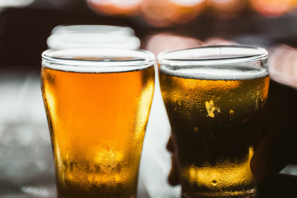two beer in glass