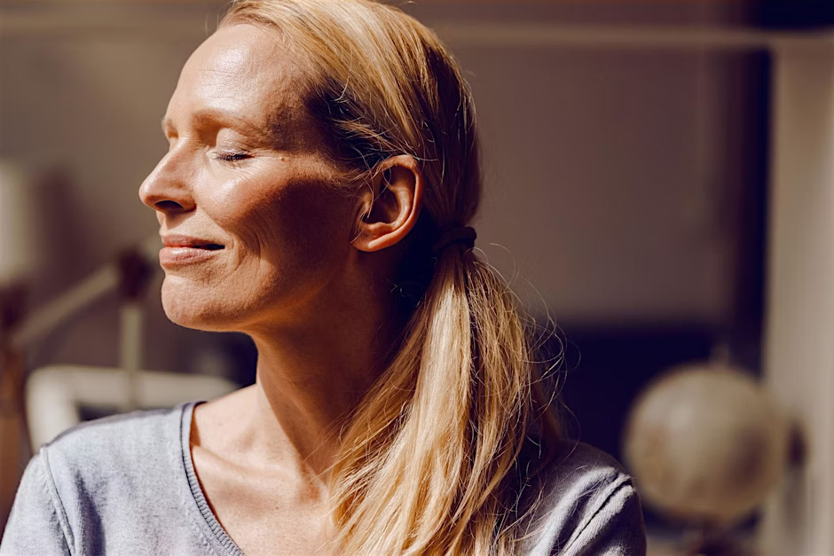 woman smiling